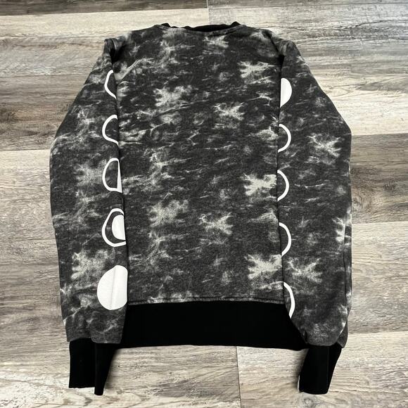 Killstar Baphomet‎ Gothic Occult Gray Black Tie Dye Adult XS Pullover Sweatshirt - Picture 2 of 9